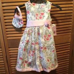 Camilla Special Occasion Floral Dress with Matching Bag